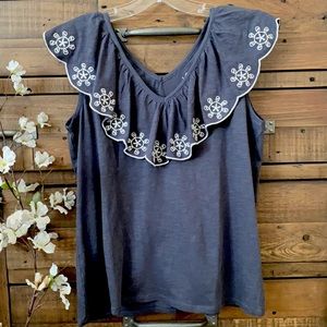 Embroidered Loft Top